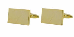 CL128 Brushed Gold Rectangular Cufflinks